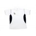 White Playing Shirt- Navy Blue Mesh - Simply Cricket 