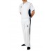 White Playing Trousers- Navy Blue Mesh - Simply Cricket 